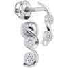 Image 1 : 10KT White Gold 0.08CTW DIAMOND MICRO-PAVE EARRINGS