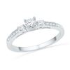 Image 1 : 10KT White Gold 0.16CTW DIAMOND FASHION RING
