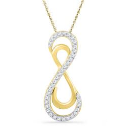 10K Yellow-gold 0.10CTW DIAMOND FASHION PENDANT