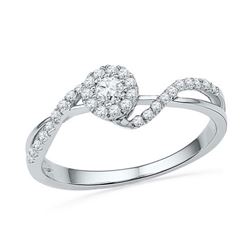 10KT White Gold 0.25CTW DIAMOND FASHION RING