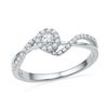 Image 1 : 10KT White Gold 0.25CTW DIAMOND FASHION RING
