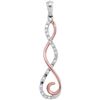 Image 1 : 10KT White Gold Two Tone 0.08CTW DIAMOND FASHION PENDAN
