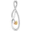 Image 1 : 925 Sterling Silver White Two Tone 0.10CT DIAMOND FASHI