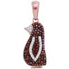 Image 1 : 10KT Rose Gold 0.25CTW DIAMOND MICRO-PAVE PENDANT
