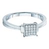 Image 1 : 10KT White Gold 0.05CTW DIAMOND MICRO PAVE RING