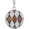 Image 1 : 10KT White Gold 0.33CTW COGNAC DIAMOND FASHION PENDANT