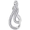 Image 1 : 10KT White Gold 0.10CTW-Diamond FASHION PENDANT