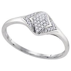 10KT White Gold 0.10CTW DIAMOND FASHION RING