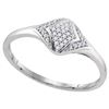 Image 1 : 10KT White Gold 0.10CTW DIAMOND FASHION RING