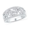 Image 1 : 10KT White Gold 0.33CTW DIAMOND FASHION RING