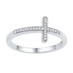 10KT White Gold 0.06CTW DIAMOND FASHION RING