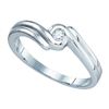 Image 1 : 10KT White Gold 0.05CTW DIAMOND FASHION RING