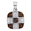 Image 1 : 10KT White Gold 0.20CTW DIAMOND MICRO-PAVE PENDANT
