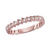 Image 1 : 10kt Rose Gold Womens Round Diamond Ovals Stackable Ban