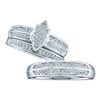 Image 1 : 10KT White Gold 0.28CTW ROUND DIAMOND LADIES MICRO PAVE