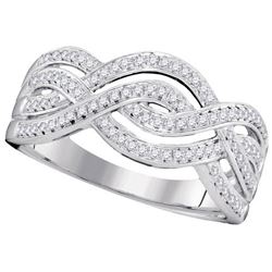 10KT White Gold 0.25CTW DIAMOND MICRO-PAVE RING