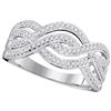 Image 1 : 10KT White Gold 0.25CTW DIAMOND MICRO-PAVE RING