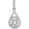 Image 1 : 10KT White Gold 0.25CTW DIAMOND FASHION PENDANT