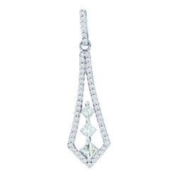 14KT White Gold 0.50CT DIAMOND FASHION PENDANT