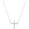 Image 1 : 10KT White Gold 0.08CTW DIAMOND FASHION NECKLACE