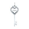 Image 1 : 10KT White Gold 0.10CTW DIAMOND KEY PENDANT