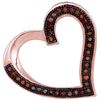 Image 1 : 10KT Rose Gold 0.10CTW DIAMOND HEART PENDANT