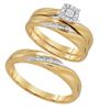 Image 1 : 10K Yellow-gold 0.14CTW DIAMOND FASHION TRIO SET