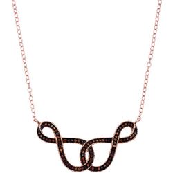 10KT Rose Gold 0.20CTW DIAMOND MICRO-PAVE PENDANT