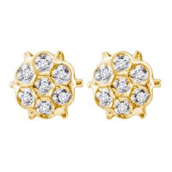 10K Yellow-gold 0.04CTW DIAMOND FASHION EARRINGS