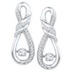 Image 1 : 10kt White Gold Womens Round Diamond Moving Twinkle Sol