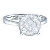 Image 1 : 14KT White Gold 0.25CTW DIAMOND SOLIEL BRIDAL RING