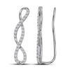 Image 1 : 10kt White Gold Womens Round Natural Diamond Infinity C