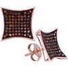 Image 1 : 10KT Rose Gold 0.40CTW DIAMOND MICRO-PAVE EARRING