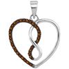 Image 1 : 10KT White Gold 0.13CTW COGNAC DIAMOND FASHION PENDANT