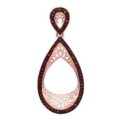 10KT Rose Gold 0.25CTW DIAMOND MICRO-PAVE PENANT