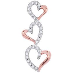 10KT White Gold Two Tone 0.10CTW-Diamond HEART PENDANT