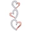 Image 1 : 10KT White Gold Two Tone 0.10CTW-Diamond HEART PENDANT