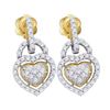Image 1 : 10KT Yellow Gold 0.30CTW DIAMOND MICRO PAVE EARRINGS