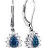Image 1 : 10KT White Gold 0.53CTW BLUE DIAMOND FASHION EARRING