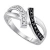 Image 1 : 925 Sterling Silver White 0.05CTW DIAMOND FASHION RING