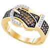 Image 1 : 10K Yellow-gold 0.50CTW DIAMOND FASHION RING