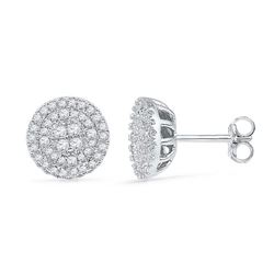 10KT White Gold 0.50CTW DIAMOND FASHION EARRING
