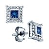 Image 1 : 925 Sterling Silver White 0.05CTW BLUE DIAMOND FASHION