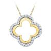 Image 1 : 10K Yellow-gold 0.14CTW DIAMOND FASHION PENDANT