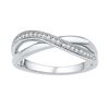 Image 1 : 10KT White Gold 0.14CTW DIAMOND FASHION RING