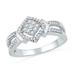 10KT White Gold 0.25CTW DIAMOND FASHION RING