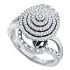 Image 1 : 10KT White Gold 0.50CTW DIAMOND FASHION RING