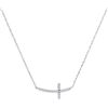 Image 1 : 10KT White Gold 0.06CTW DIAMOND FASHION NECKLACE