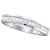 Image 1 : 10KT White Gold 0.50CTW BAGGUETTE DIAMOND LADIES FASHIO