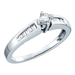 10KT White Gold 0.33CTW DIAMOND LADIES BRIDAL RING